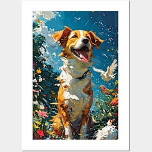 happy dog Posters and Art